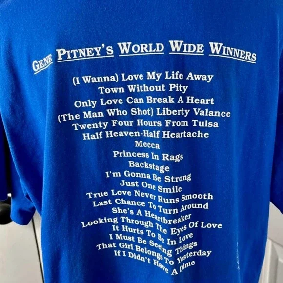 Vtg World Wide Winner Gene Pitney Single Stitch Tee - Picture 3 of 8